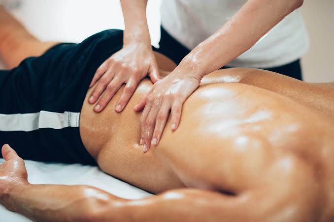 Sports massage session